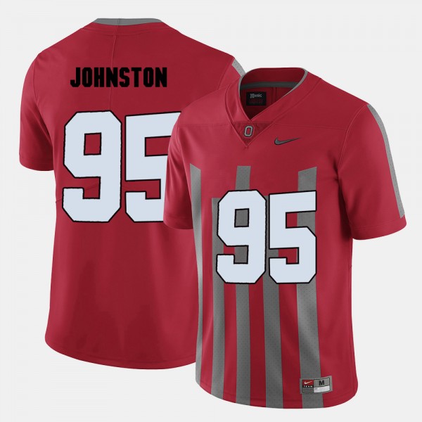 Ohio State Buckeyes Cameron Johnston Men's #95 Red College Football Jersey 2404VSRX6